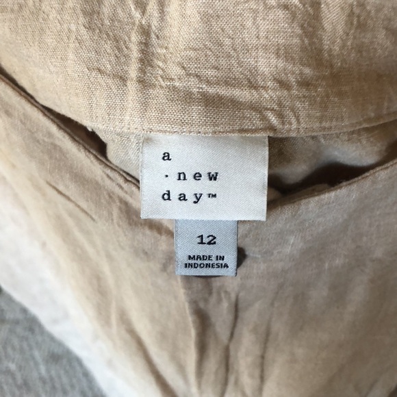 A New Day Sand Beige Linen Beach Pants - Picture 4 of 6